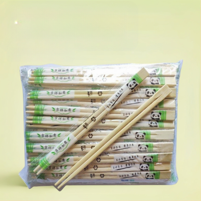 Vienkartinės bambuko lazdelės, higieniškas apvalus dizainas, 50 vnt., atsparios aukštoms temperatūroms, atskirai pakuotos