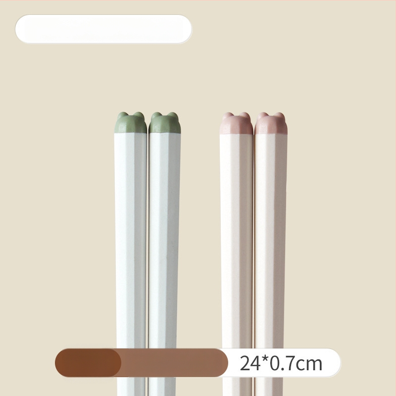 One Chestnut Lydiniai metaliniai lazdelės su karikatūriniu dizainu - Karikatūra, Kūrybingas stilius, PET+pluoštas+ABS, Vienas komplektas vienam asmeniui, Pelėsiniai atsparūs, Anti bakterijoms, Aukštos temperatūros atsparumas