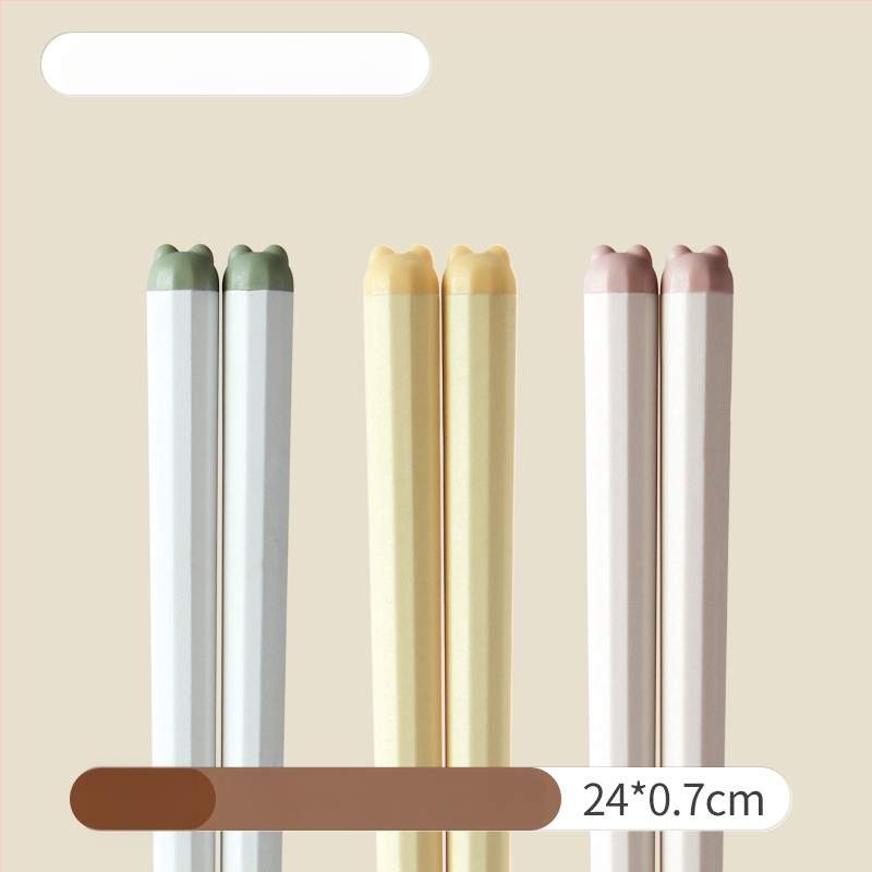 One Chestnut Lydiniai metaliniai lazdelės su karikatūriniu dizainu - Karikatūra, Kūrybingas stilius, PET+pluoštas+ABS, Vienas komplektas vienam asmeniui, Pelėsiniai atsparūs, Anti bakterijoms, Aukštos temperatūros atsparumas