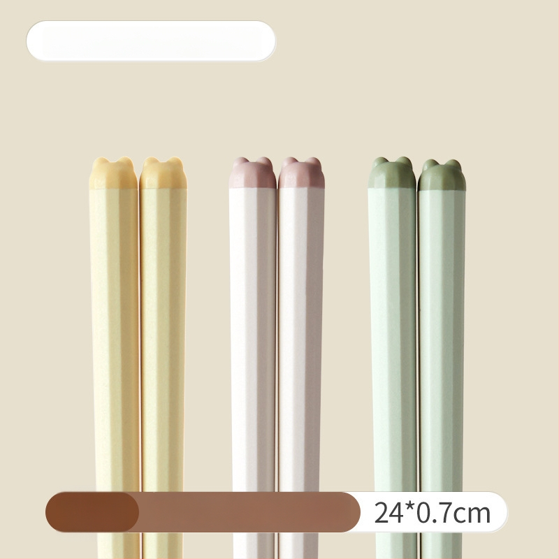 One Chestnut Lydiniai metaliniai lazdelės su karikatūriniu dizainu - Karikatūra, Kūrybingas stilius, PET+pluoštas+ABS, Vienas komplektas vienam asmeniui, Pelėsiniai atsparūs, Anti bakterijoms, Aukštos temperatūros atsparumas