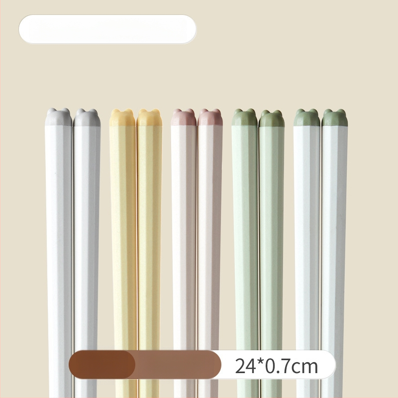 One Chestnut Lydiniai metaliniai lazdelės su karikatūriniu dizainu - Karikatūra, Kūrybingas stilius, PET+pluoštas+ABS, Vienas komplektas vienam asmeniui, Pelėsiniai atsparūs, Anti bakterijoms, Aukštos temperatūros atsparumas