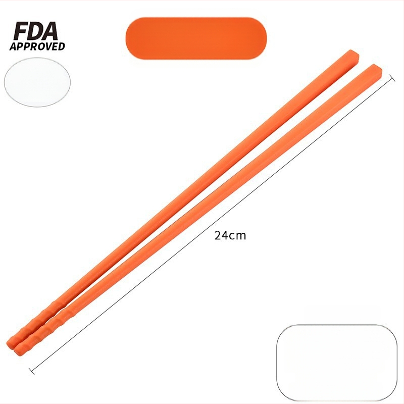 Silikoninės virtuvės lazdelių su plieno šerdimi, atsparios aukštoms temperatūroms, neslystančios — Keidason