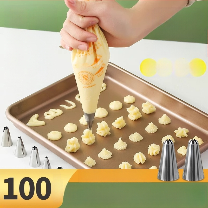 Dekorēšanas maisiņš ar vienreizējām uzgalēm — pilns dekorēšanas rīku komplekts bērnu ēdienu dekorošanai, izlaists 2024