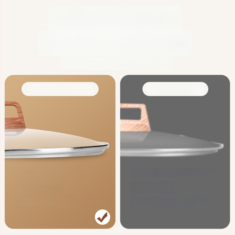 Weixiang universalus stiklinis dangtis puodams ir wokams – storas dangtis, atsparus aukštoms temperatūroms