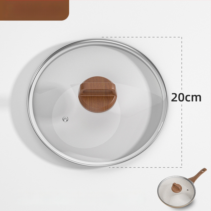 Weixiang universalus stiklinis dangtis puodams ir wokams – storas dangtis, atsparus aukštoms temperatūroms