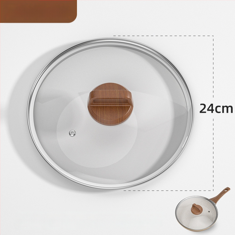 Weixiang universalus stiklinis dangtis puodams ir wokams – storas dangtis, atsparus aukštoms temperatūroms