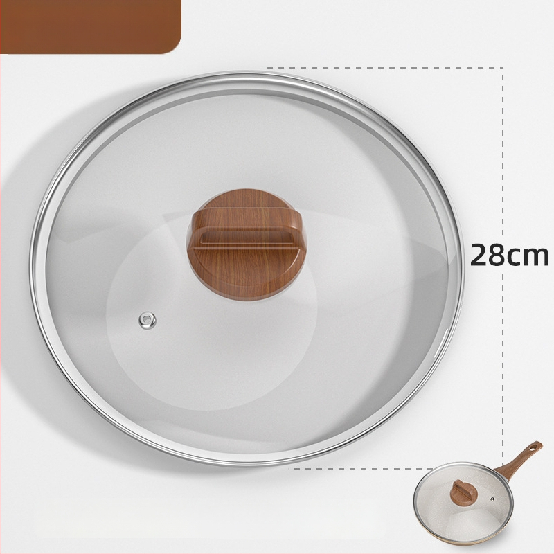 Weixiang universalus stiklinis dangtis puodams ir wokams – storas dangtis, atsparus aukštoms temperatūroms