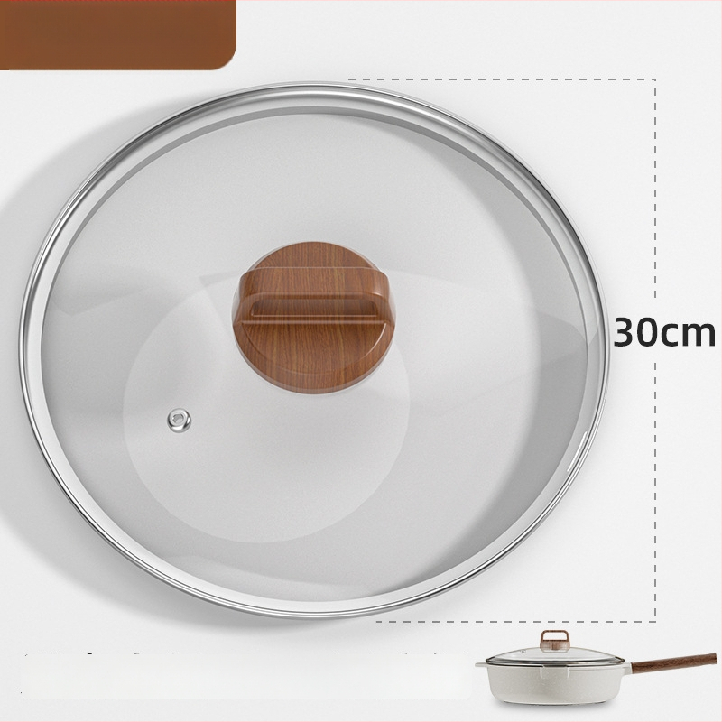 Weixiang universalus stiklinis dangtis puodams ir wokams – storas dangtis, atsparus aukštoms temperatūroms