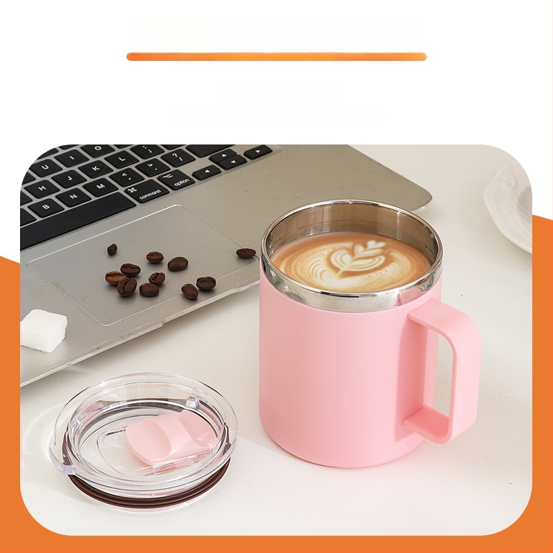 SEALLOCK 304 nerūdijančio plieno kavos puodelis su dangteliu – dovanos verslui ir reklamines dovanos