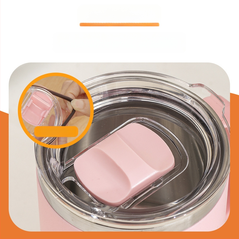 SEALLOCK 304 nerūdijančio plieno kavos puodelis su dangteliu – dovanos verslui ir reklamines dovanos