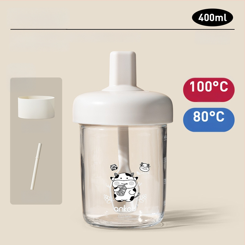 Avižinių dribsnių puodelis su dangteliu ir šaukšteliu; sandarus, nepralaidus; medžiaga: soda-lime stiklas; talpa 400 ml; svoris 335 g