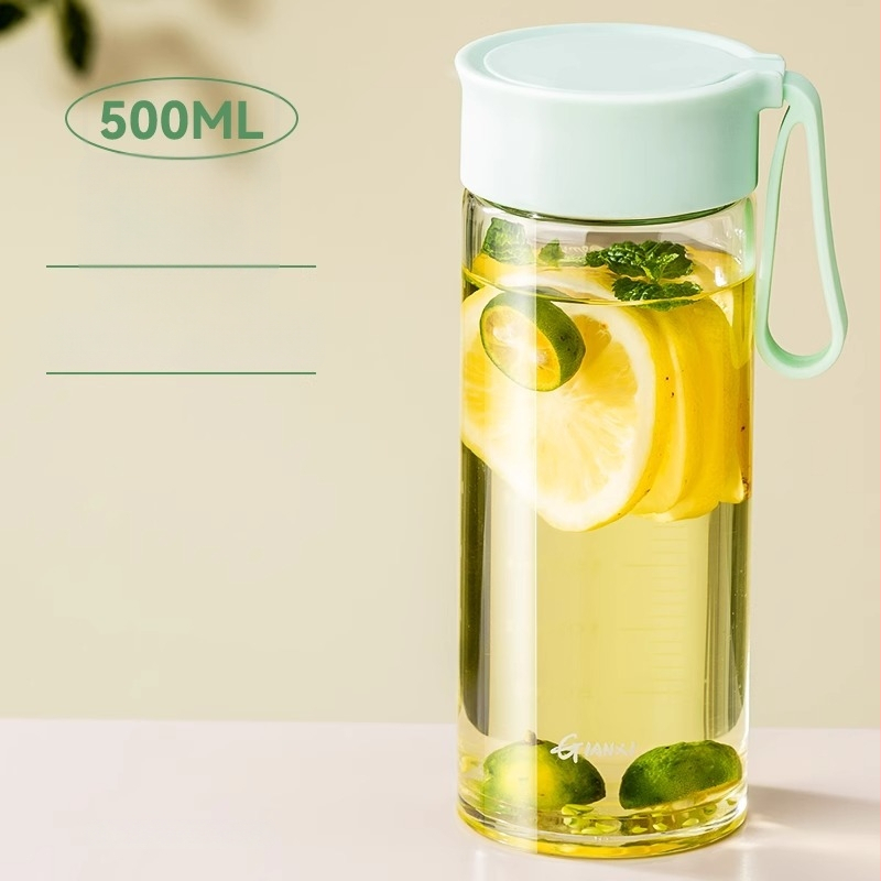 Stiklo pieno puodelis su rankena ir matavimo skalė, mikrobangų krosnelė saugi, nešiojama