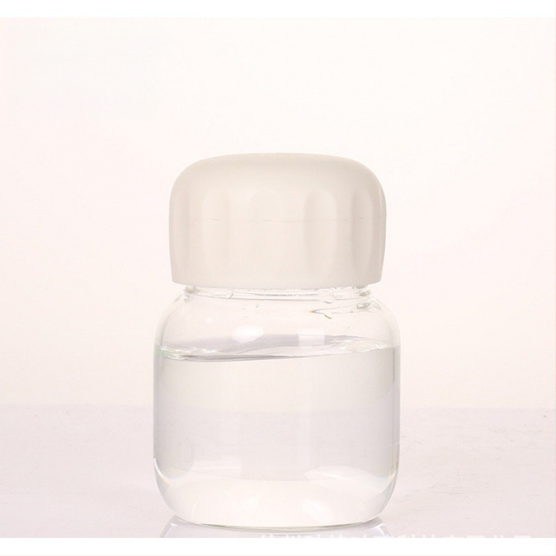 Stiklinė vandens taurelė su gaubteliu, šiuolaikinio minimalistinio dizaino, logotipo spauda, vientisa stiklo konstrukcija, atspari aukštoms temperatūroms