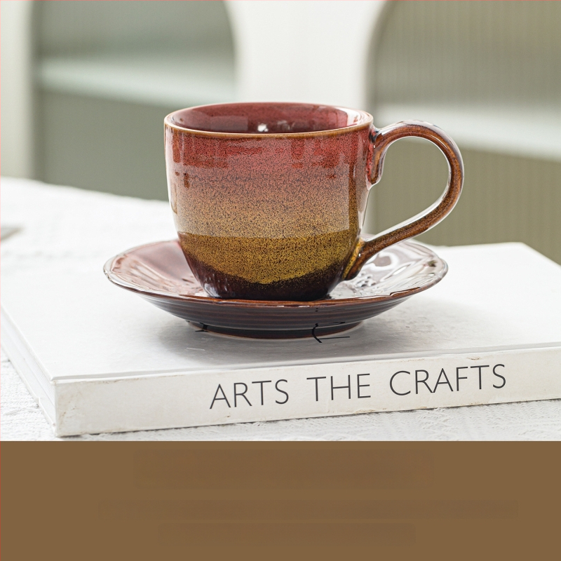 Keraminė kavos puodelis su rankenėle, Kiln spalvų modelis, aukšta temperatūros atsparumas, pritaikymas galimas