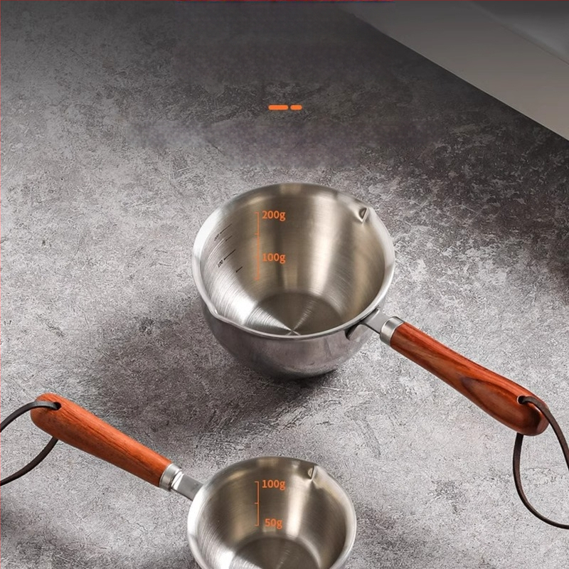 Nerūdijančio plieno aliejaus pilimo puodas, modelis 8248, plokščias dugnas, be dangtelio, universalus viryklės suderinamumas