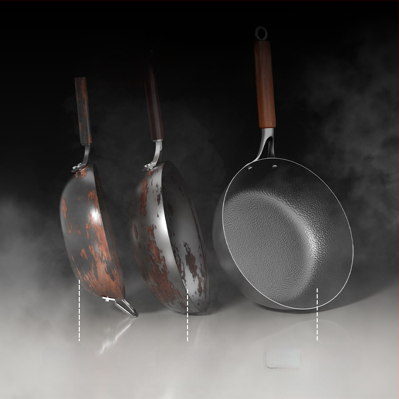 Titano-geležinis wokas, vieno dugno, stiklinis dangtis, atsparus rūdijimui, galimybė personalizuoti