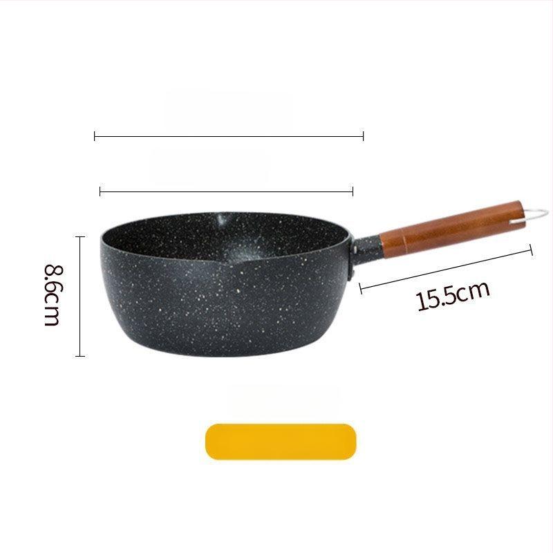 Pieninis puodas iš geležies su nelipnia danga, modelis NG001, stiklo dangtelis