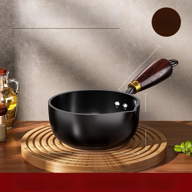 Kalto geležies keptuvė karštam aliejui, 5,5 cm gylio, 1 kg svorio, tinkama universaliai viryklei