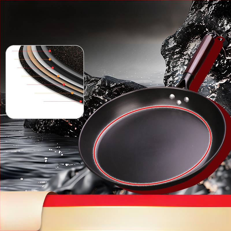 Pankūkų keptuvė, nelipni, kaltojo plieno, tinkama indukcijai