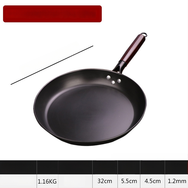 Pankūkų keptuvė, nelipni, kaltojo plieno, tinkama indukcijai