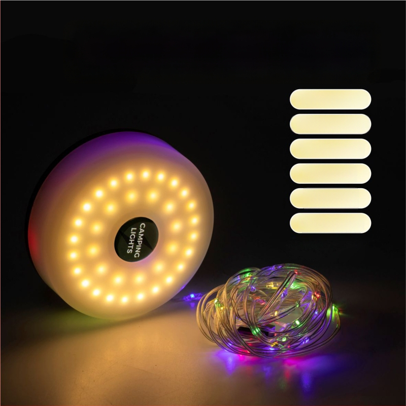 Jiadi LED apšvietimas kempingui – Įkraunama 5V LED grandinė lemputė su jungikliu