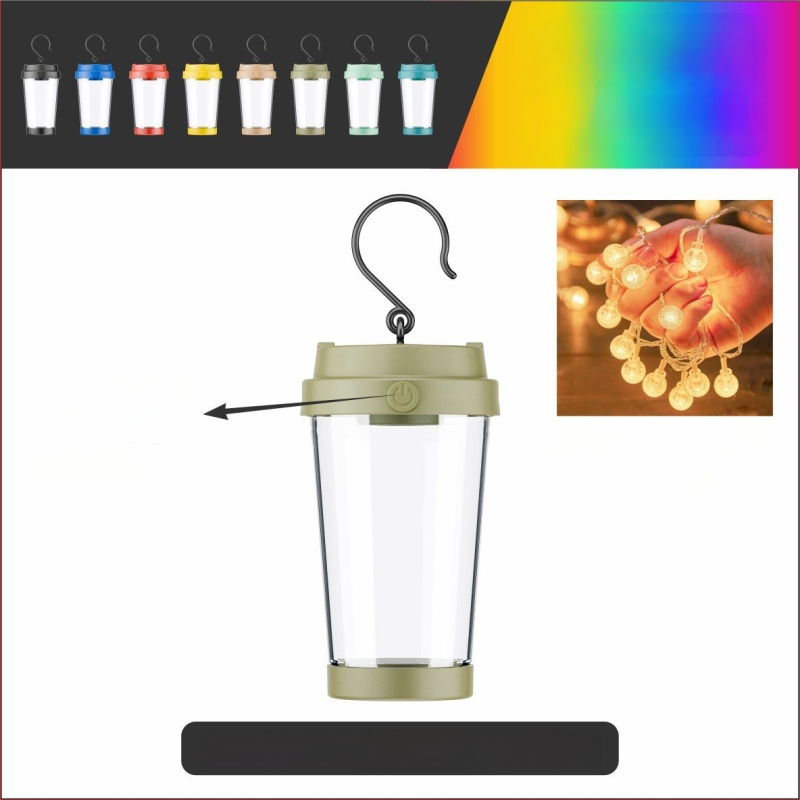 Jiadi LED apšvietimas kempingui – Įkraunama 5V LED grandinė lemputė su jungikliu