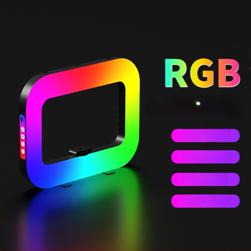 Rankinis LED žiedinis šviesos šaltinis su telefono laikikliu, YM-200, spalvų temperatūra 2500K-9900K, galia 10-50W, įtampa 5V