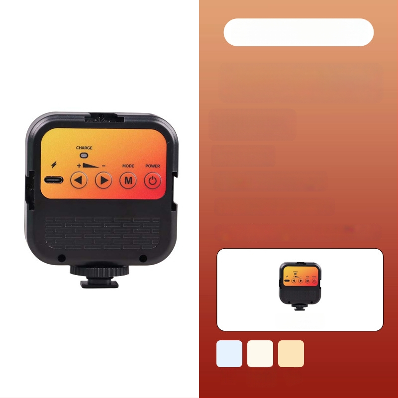 Magnetinė LED šviesa mobiliems telefonams, nešiojamas rankinis apšvietimas live ir selfie, 5W, įmontuota baterija, modelis W80RGB