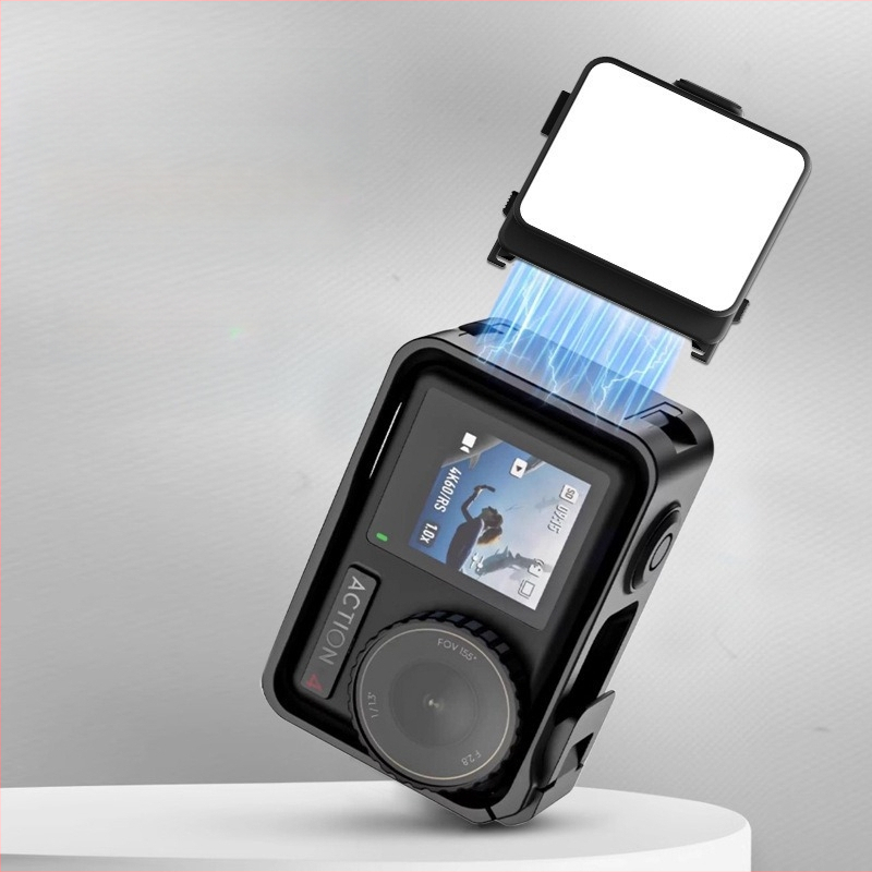 LED papildomasis apšvietimas DJI Pocket 3 (M01) – rankinis vlog apšvietimas, reguliuojama spalvos temperatūra 2500K-9900K, galia iki 10W, 5V