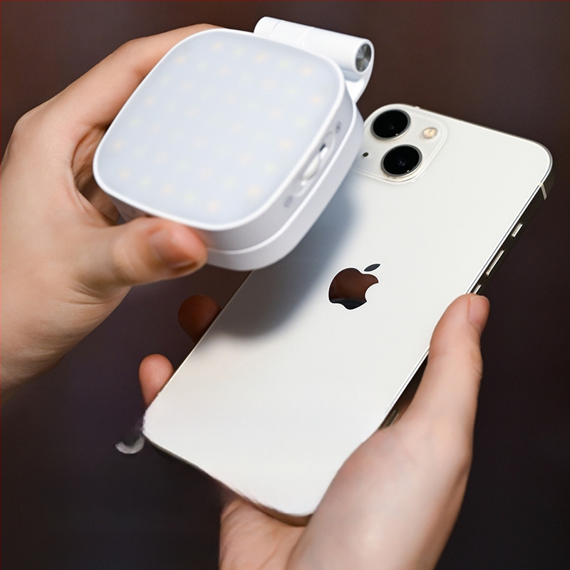 LED telefono užpildymo šviesa su trimis spalvų temperatūromis, MagSafe suderinama, rankinė selfie šviesa