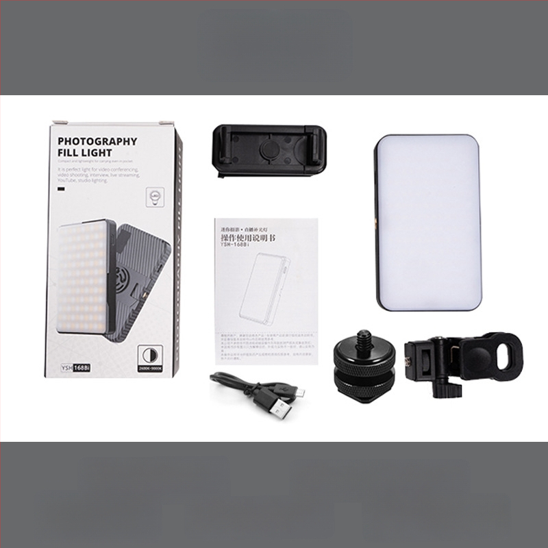 LED apšvietimas telefonui su magnetiniu laikikliu, nešiojamas su veidrodėliu, tinka gyvai transliacijai, nuotraukoms ir vaizdo įrašams