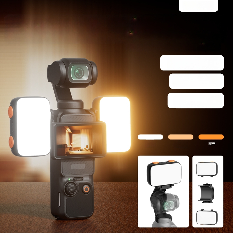 Pocket3 LED užpildymo šviesa DJI Pocket/Osmo Pocket — rankinė, nešiojama selfie šviesa su reguliuojama spalvų temperatūra 2500–9900K, iki 10W, 5V