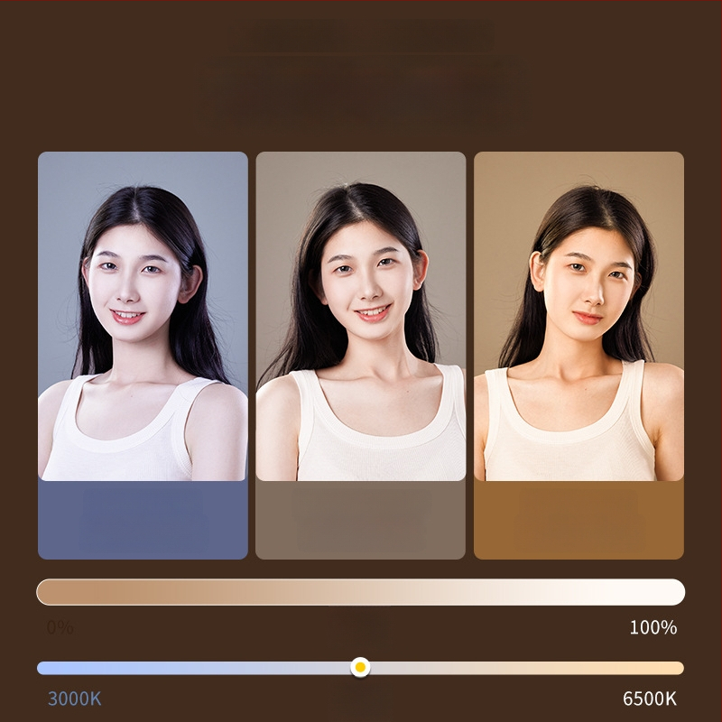 Little day K01 LED apšvietimas mobiliajam telefonui — iki 10W, srovė 1A, skirtas live streaming, pritaikomas