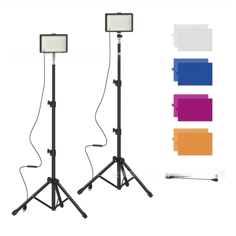 LED užpildymo šviesa fotografavimui ir transliacijoms, ištraukiama, modelis YL-BGD01, 10W, 5V2A.