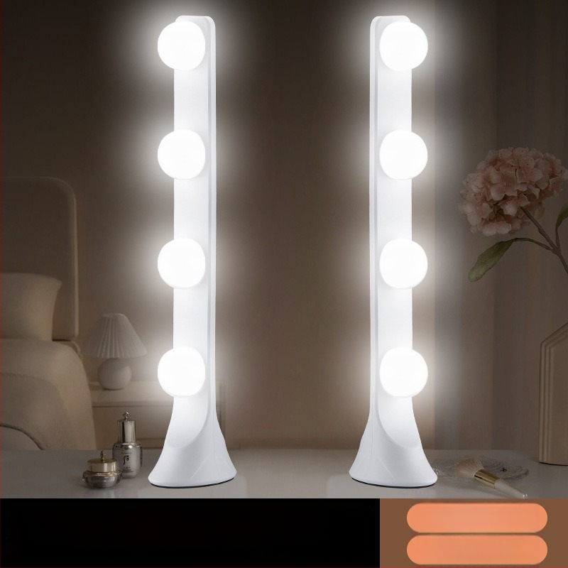 LED stalinis papildinimo šviesa su keturiais LED eilutėmis, 10W, įvestis 5V, staliniam naudojimui, trys spalvų temperatūros režimai, tiesioginės transliacijos, fotografavimas, vaizdo įrašų kūrimas ir makiažas