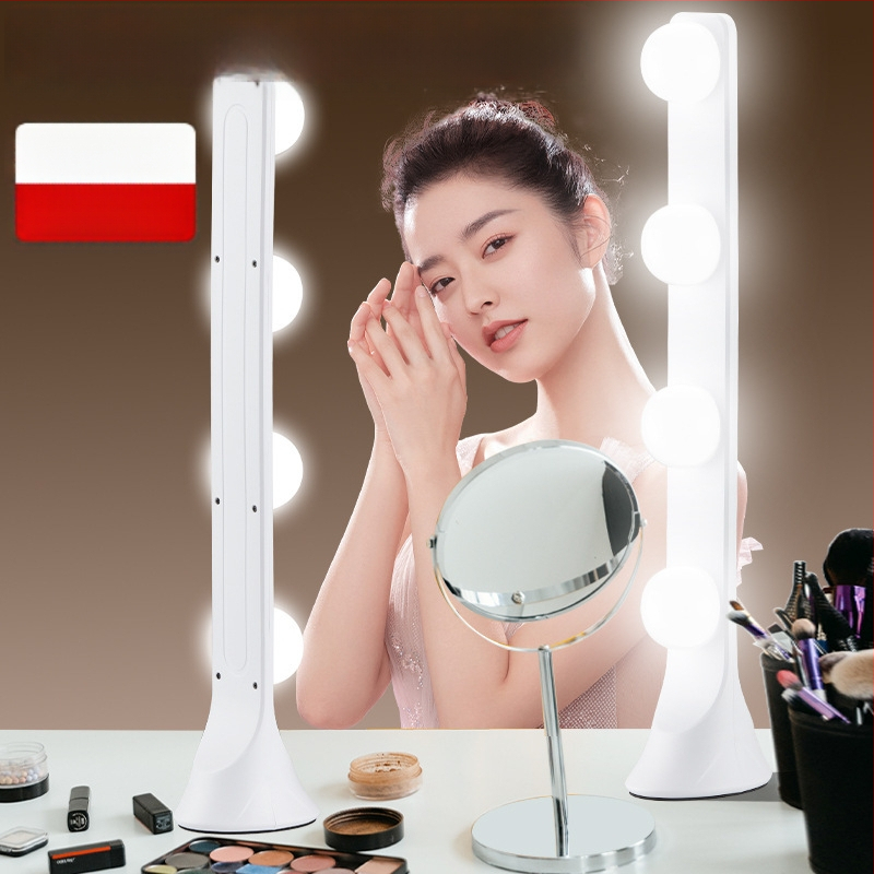 LED stalinis papildinimo šviesa su keturiais LED eilutėmis, 10W, įvestis 5V, staliniam naudojimui, trys spalvų temperatūros režimai, tiesioginės transliacijos, fotografavimas, vaizdo įrašų kūrimas ir makiažas