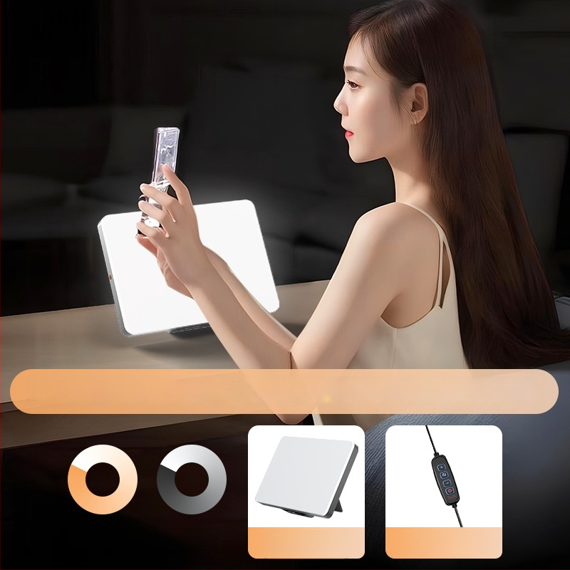 Skaitmeninės fotografijos apšvietimas tiesioginiam transliavimui, LED su dideliu ryškumu, veido grožio užpildymo šviesa, CE sertifikatas