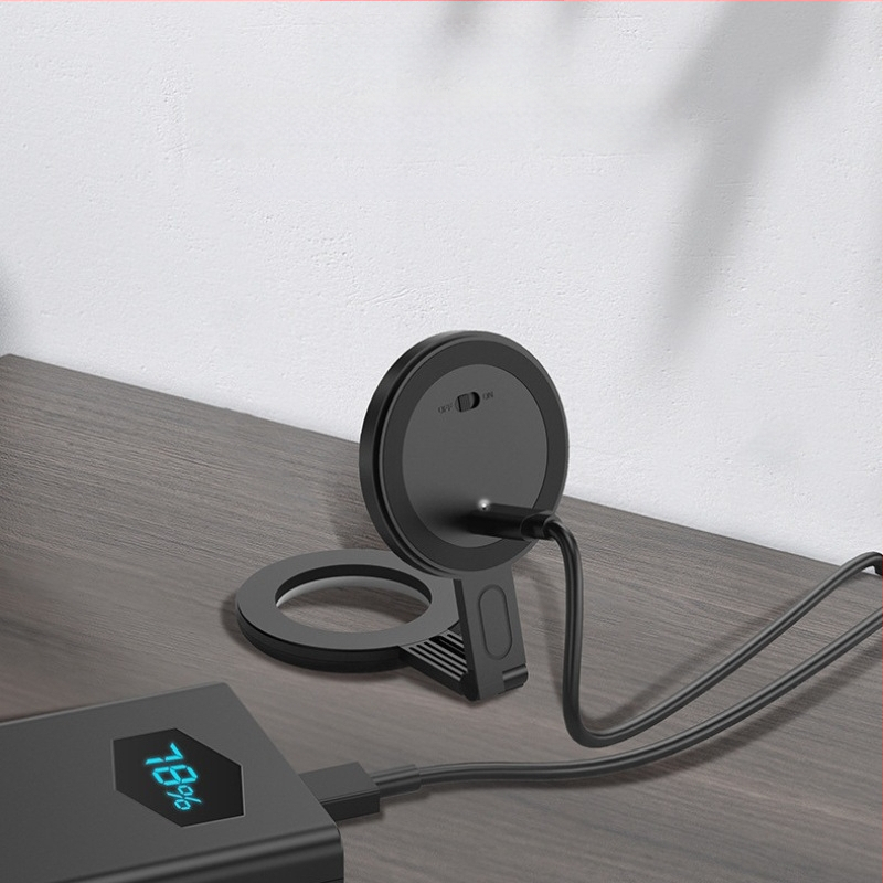 Mini skladací magnetický kruhový svetelný zdroj s MagSafe, ručné selfie svetlo na krátke videá - vhodné pre outdoor živé prenosy; pod 10W, 3.7V, model NA-V19