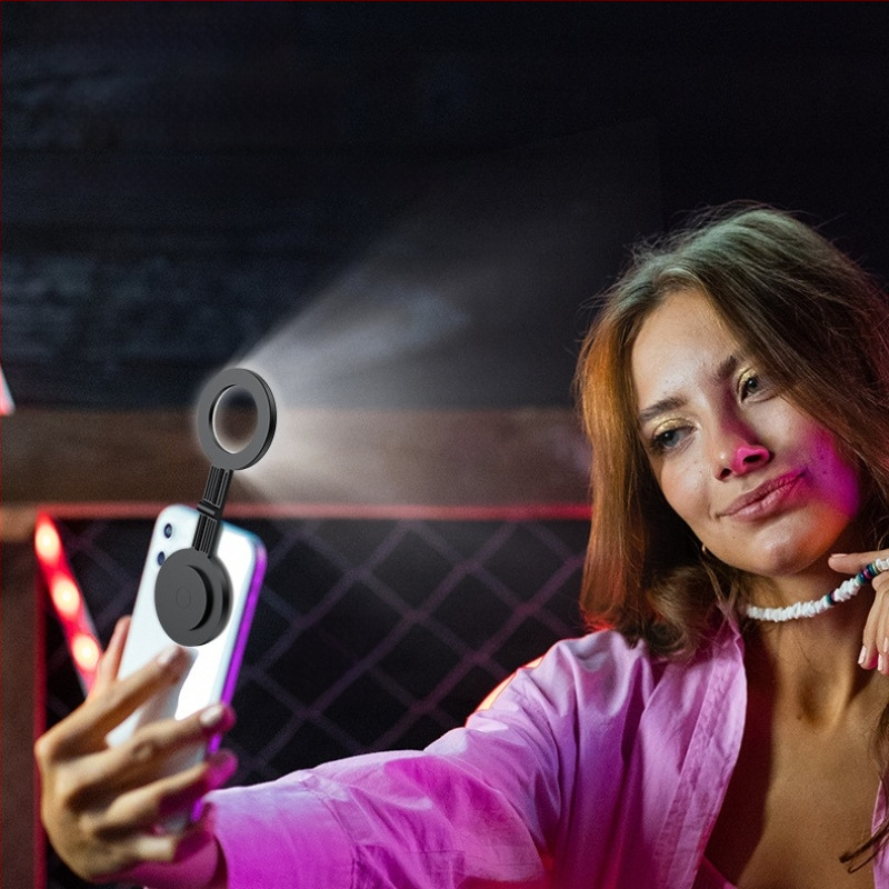 Mini skladací magnetický kruhový svetelný zdroj s MagSafe, ručné selfie svetlo na krátke videá - vhodné pre outdoor živé prenosy; pod 10W, 3.7V, model NA-V19