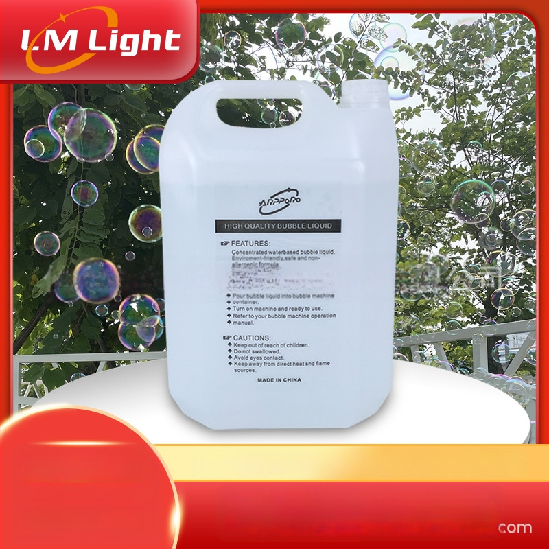 Burbulų skystis scenos efektams, 5 L, Limin prekinis ženklas, RoHS sertifikatas, skirtas šventinėms scenoms
