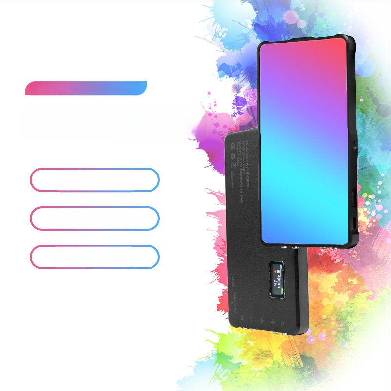 LED RGB užpildymo šviesa mobiliosios fotografijai – 3 režimai, nešiojama kišeninė lemputė, modelis KY-BK0926, 10-50W