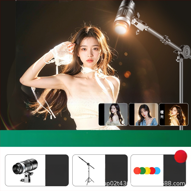 Skaitmeninis fotografijos apšvietimas Sinoni Hair lamp, 5500K, reguliuojamas apšvietimas, reguliuojamas ryškumas