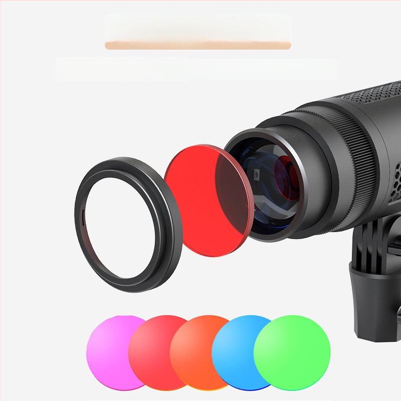 Nešiojama fotografijos šviesa su COB šaltiniu galiniam apšvietimui, 50W, 3000–6000K, 10 m diapazonas