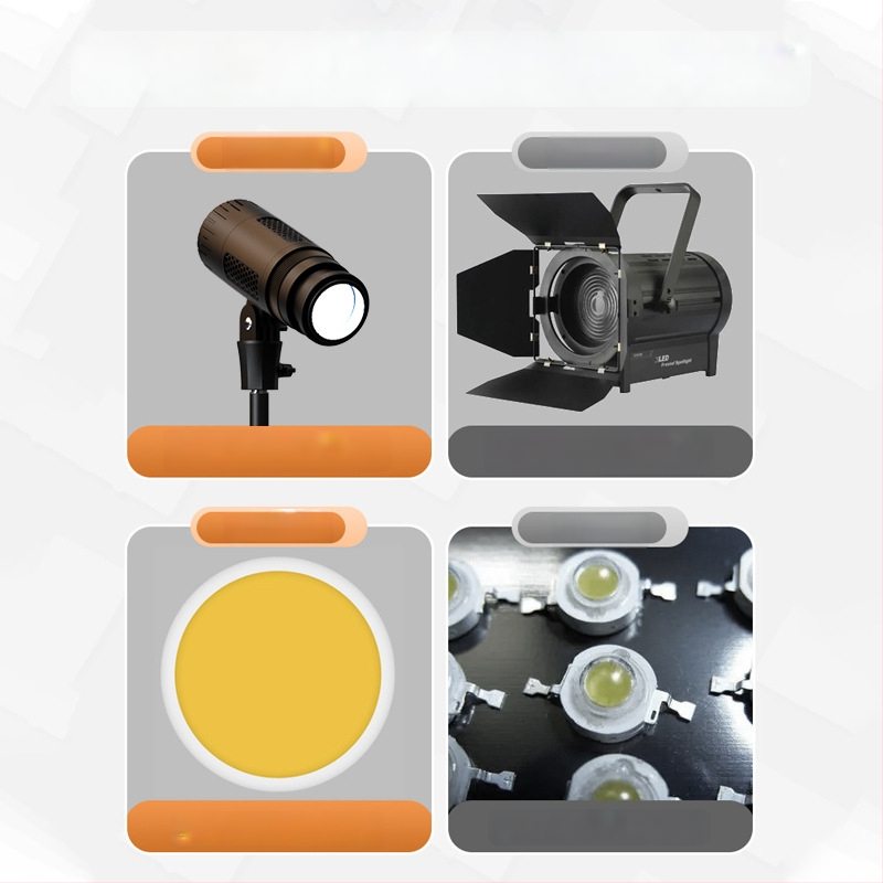 Nešiojama fotografijos šviesa su COB šaltiniu galiniam apšvietimui, 50W, 3000–6000K, 10 m diapazonas