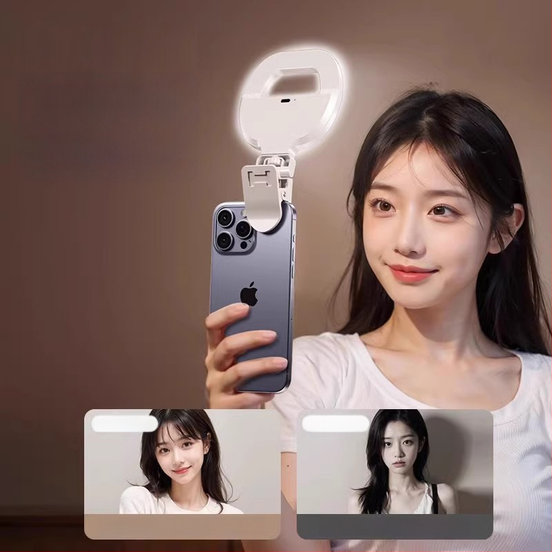 Nešiojama fotografavimo šviesa – kompakti rankinis stalinis apšvietimas tiesioginei transliacijai ir fotografavimui (5V, <10W, 2700–7500K, reguliuojamas ryškumas, reguliuojama spalvos temperatūra)