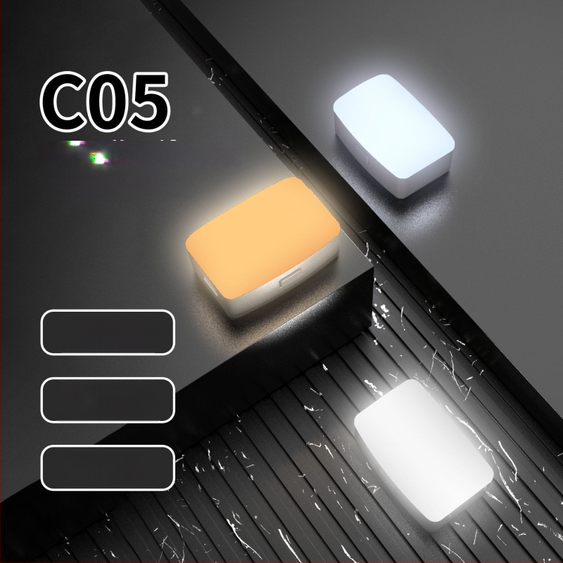 LED papildomo apšvietimo C05 su magnetine tvirtinimu, trijų spalvų temperatūra, galia <10W, 3,7V, stovinčiai fotografijai