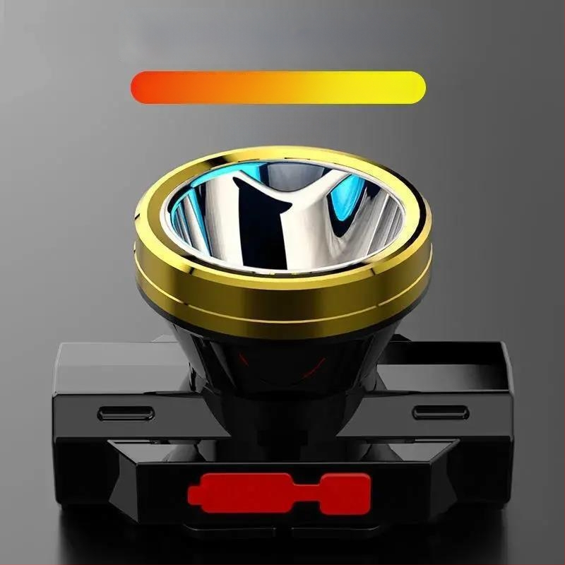 LED naktinės žvejybos galvos žibintu — USB įkrovimas, akumuliatoriaus talpa 800, galia 15, 360° sukimas, veikimo diapazonas 100–200 m