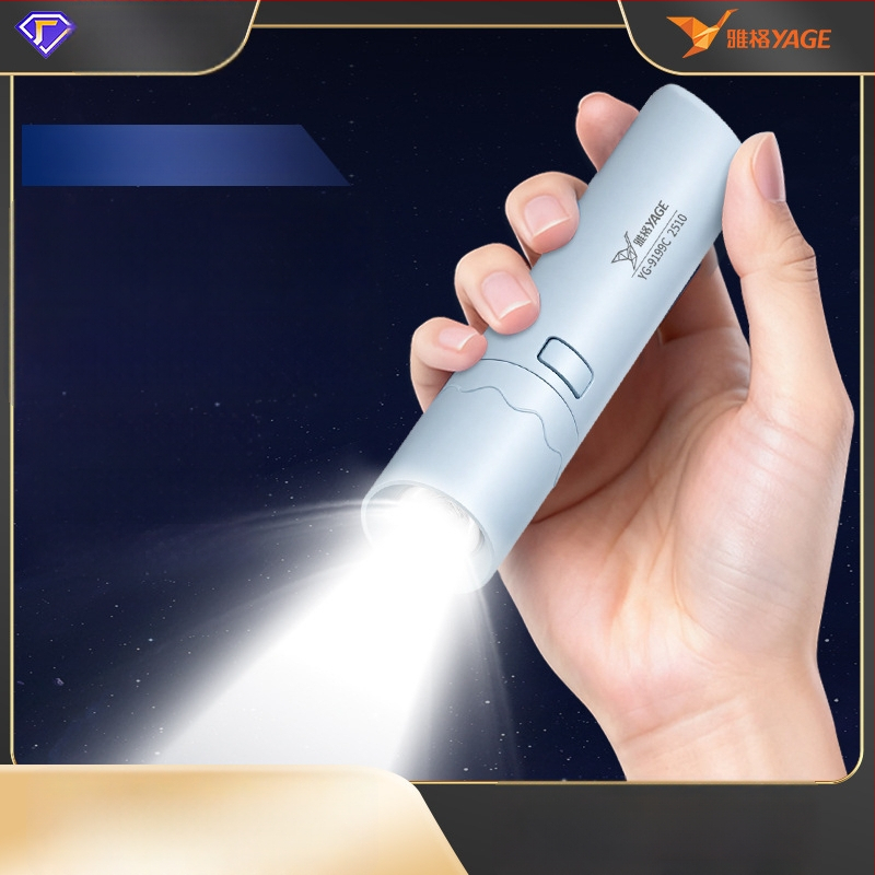 Rankinis žibintuvas su teleskopiniu dizainu, 3W LED, 140 lm, veikimo laikas 3 val., įkraunama baterija 14500