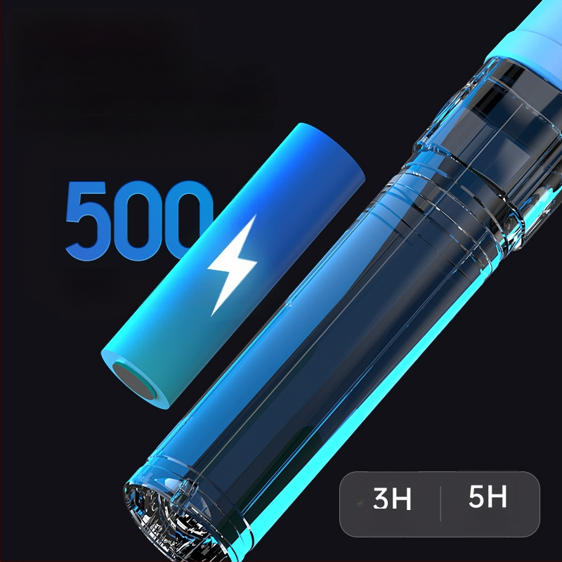 Rankinis žibintuvas su teleskopiniu dizainu, 3W LED, 140 lm, veikimo laikas 3 val., įkraunama baterija 14500