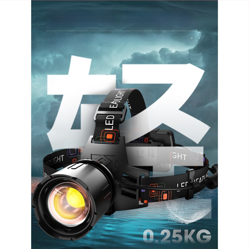 Sky Fire galvos žibintas su aliuminio lydinio korpusu, maitinamas baterija, lazerinis šviesos šaltinis, tinkamas lauko naudojimui